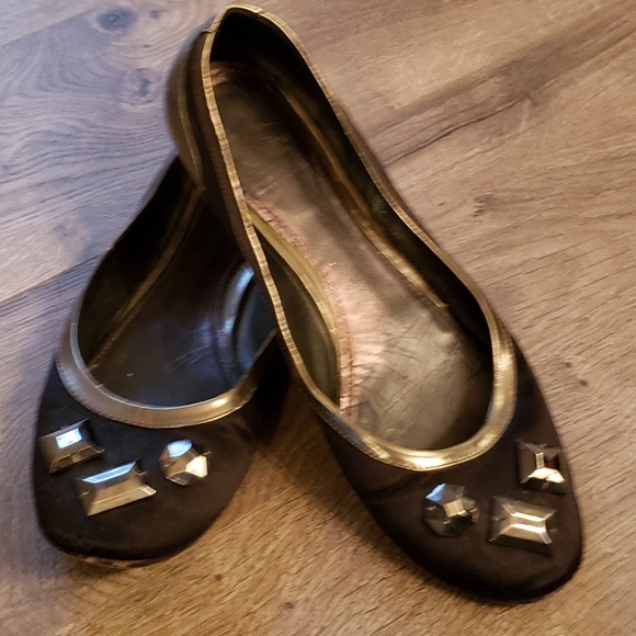 Burberry Shoes - Burberry Satin Jewelled Flats